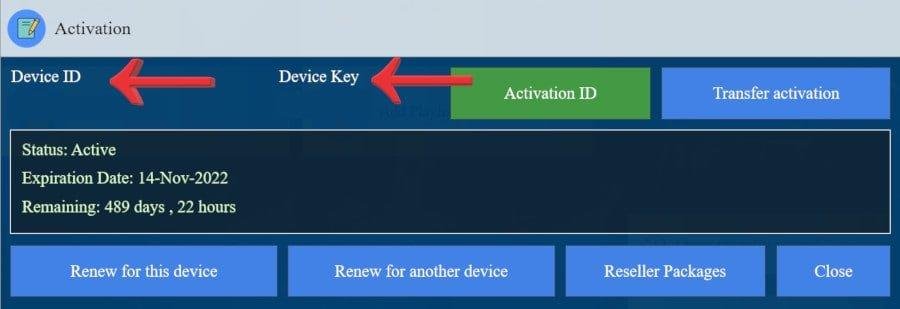 Exemplo Device ID e Device Key DuplexPlay