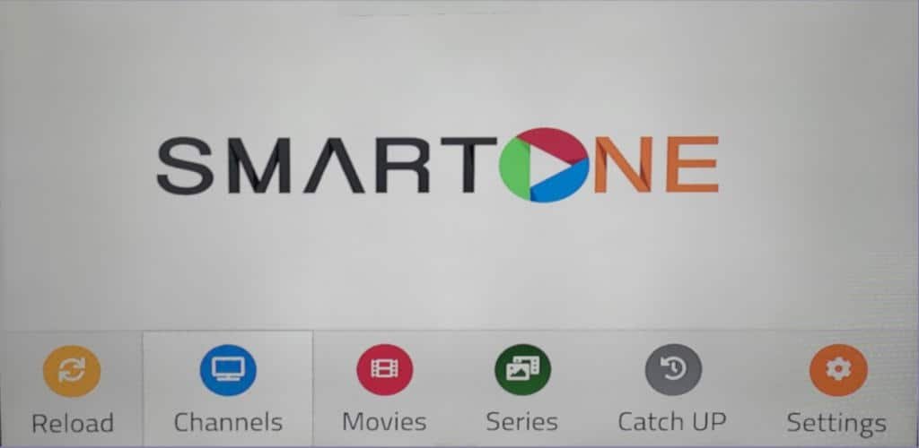 SmartOne IPTV Tela Principal do Aplicativo